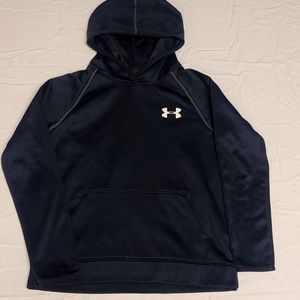 Boys Youth Large Black Under Armour hooded sweatsh